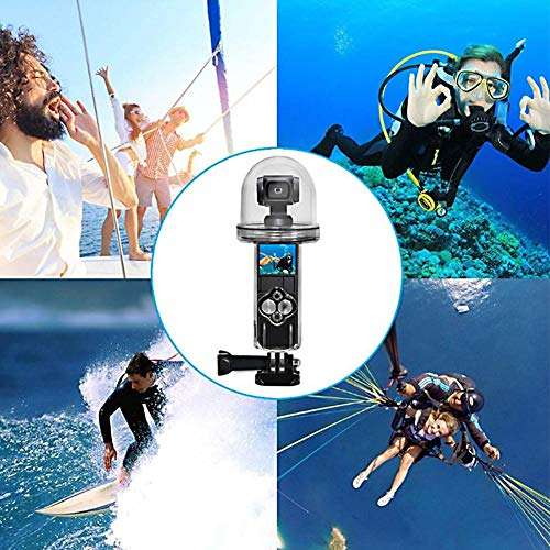 riuty Action Camera Waterproof Cease Plastic Diving Waterproof Shell Underwater Case Floating Rod Selfie Stick for DJI OSMO Pocket Sports Camera(Orange) 4