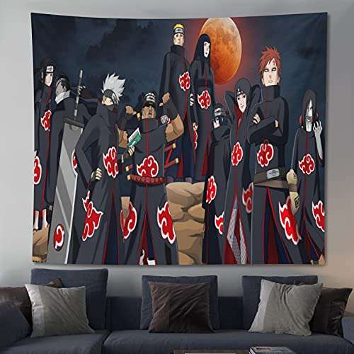 Japanese Anime Tapestry Red Cloud Wall Hanging Tapestry 60"x 51" 3D Printing Wall Tapestry Great Gifts for Anime Fans Anime Characters Wall Blanket for Home Bedroom Living Room Decor 3