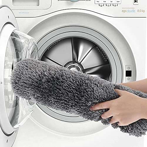 SIWAN | Microfiber Soft Door Mats for Bathroom Entrance/ Kitchen or Drawing Room Mats, Water Absorbent Dirt Trapper (Size: 60 x 40 cm, Dark Grey 1) 4