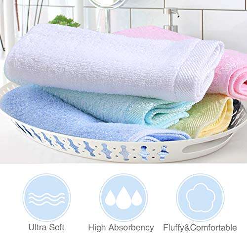 Yoofoss Washcloths Bamboo Face Towel Hand Cloth Set 10-Pack for Bathroom-Hotel-Spa-Kitchen Multi-Purpose, Ultra Soft, Absorbent, 12" x 12" 4