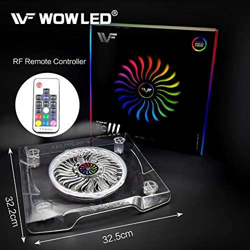 WFPOWER Upgrade USB RGB LED Cooler Cooling Fan Stand, Wireless Remote Controller RF, Multi-color LED Light Accessories for PS4 PS4 Pro, PS4 Slim, XBOX One X, Notebook, Laptop, Gaming Consoles 6