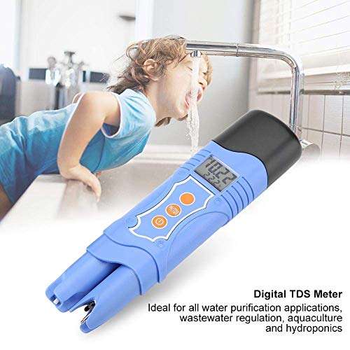 YYONGAO Water Quality Meter, Digital PH Meter, TDS-9982 Pen Type Conductivity Meter PH TDS Tester Water Monitor 0?-50? for Household Drinking Pool Aquarium Water Quality Measuring 3