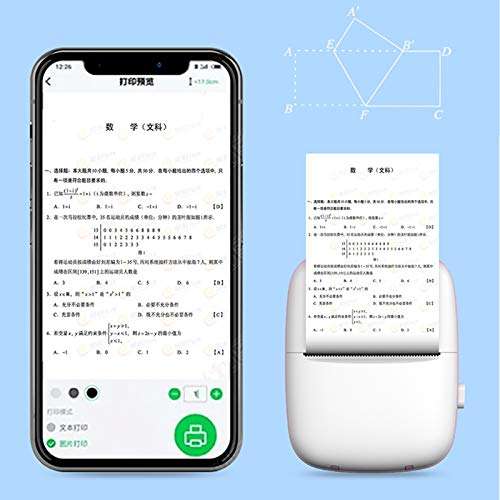 2 Pcs Smartphone Printer Mini Portable Bluetooth Wireless Paper Photo Printers for Journal Study Note Daily Plan 5