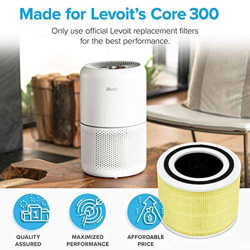 LEVOIT Core 300 Air Purifier Filter, 3-in-1 Pre-Filter, True HEPA Filter, High-Efficiency Activated Carbon Filter, Core 300-RF (Pet Allergy) 4
