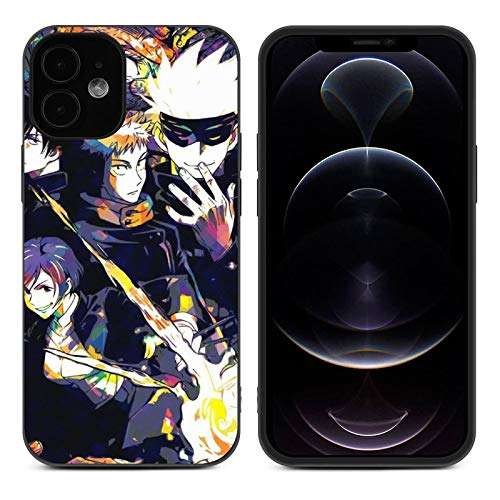 Anime Phone Case Jujutsu Kaisen Compatible with iPhone 12 / Pro/Pro Max/Mini, Cute Cool Manga Design Phone Cover Shock and Scratch Resistant TPU Protective Shell iPhone 12 Mini 2