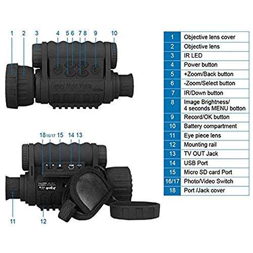 YS Binoculars Telescope Monoculars Spotting Scopes?Telescope Hd Digital Night Barlow Lens 6