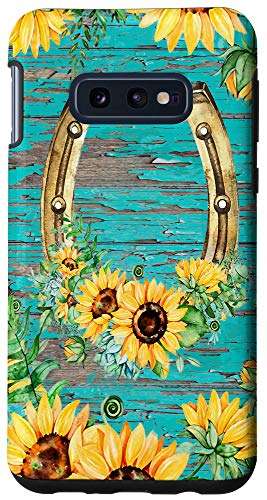 Galaxy S10e Horseshoe Sunflower Vintage For Cowgirl Case 2