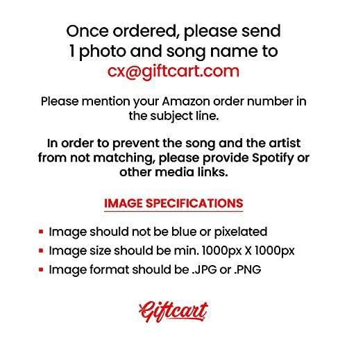 Giftcart Personalised Spotify Favourite Song Plaque Blue |Music Photo Plaque Scan Photo Spotify Plexiglas Personalized Song Album Display Gift 4