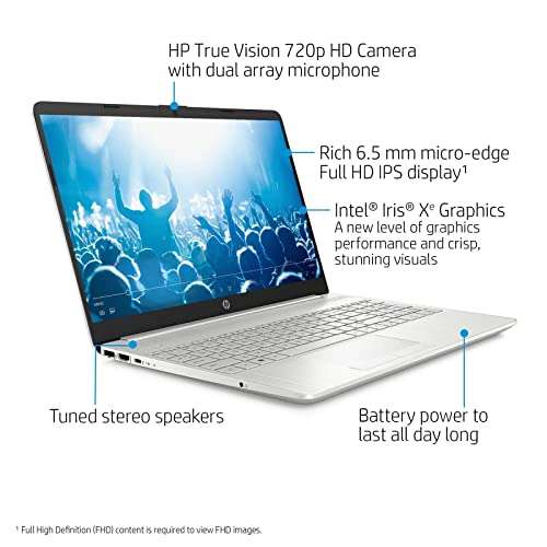 HP 15.6" HD Touchscreen Laptop - 11th Gen Intel Core i5-1135G7 Up to 4.2 GHz, 12GB DDR4 RAM + 128GB SSD, 1TB HDD, Windows 11 Home, ABYS Mouse Pad 3