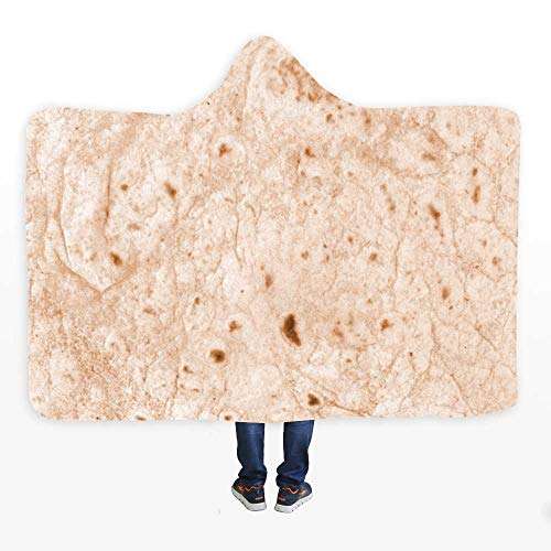 Cozy Printed Winter Warm Bath Cloak Flannel Double Layer Wearable Children Adult Pancake Hooded Blanket Warm ( Color : 3 , Size : 130150 ) 2