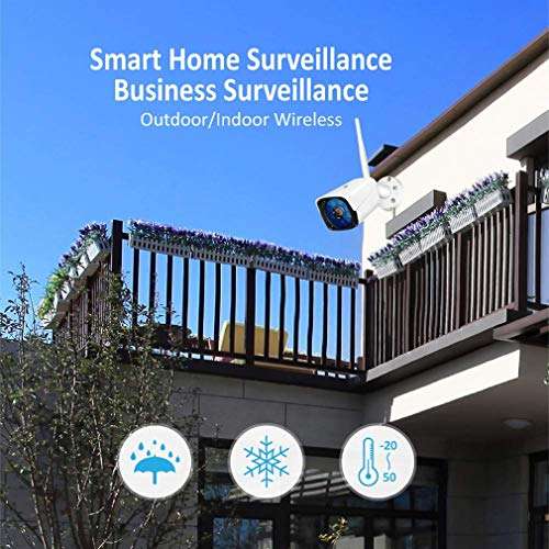 960P Security IP Outdoor and Indoor Camera WiFi Waterproof Bullet Camera, Night Vision Camera System, Home Surveillance Compatible iOS/Android,960P+130W 4