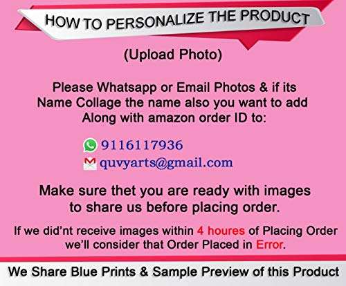 QUVYARTS Personalized Wooden Photo Frame with Name Collage Gift for Couples, Boyfriend, Girlfriend, Birthday with Your Photos(12 x 15 inch) 6