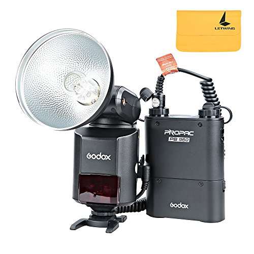 Godox Witstro AD360II-C TTL 360W GN80 Powerful Speedlite Flash Light + 4500mAh PB960 Lithium Battery for Canon EOS Camera (Black) 2