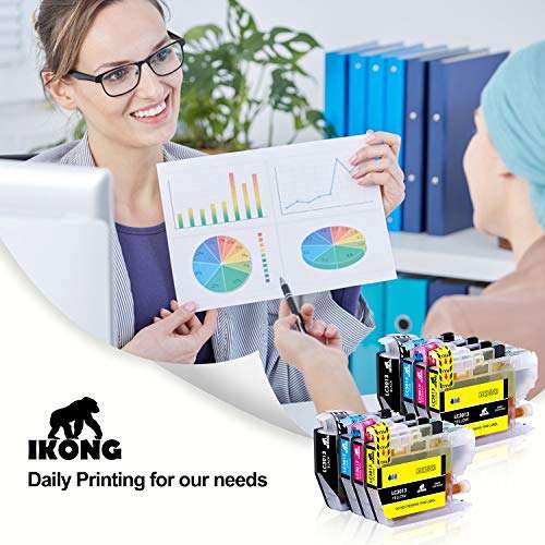IKONG Compatible Ink Cartridges Replacement for LC3013 LC3011 High Yield for MFC-J491DW MFC-J895DW MFC-J690DW MFC-J497DW Printer (2 Black, 2 Cyan, 2 Magenta, 2 Yellow, 8-Pack) 5