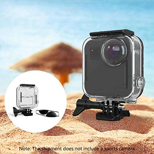 XISAOK Waterproof Case Shell Protective Cover Tempered Glass Film Protector Anti-Fog Sheet for GoPro Max 360 Panoramic Camera Accessories Waterproof Case 3# 6