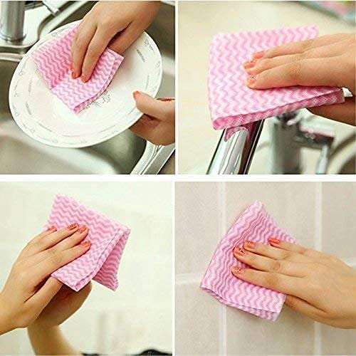 DEVARSH SALES Disposable Reusable Towels like Kitchen Cleaning Towel - Multi-Uses Dish Cloths Washable Towel Roll (PACK OF 2) 3