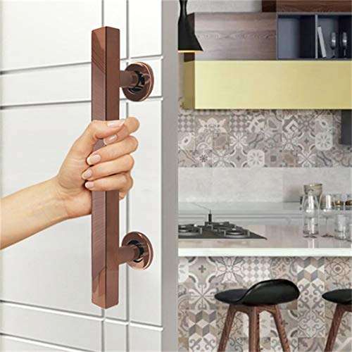 LHL-DD Door Handle, Barn Door Glass Doors Handles Alloy Handle Home Hotel Push H-Shape Pull Stainless Steel Handle Push Hardware Handles 30cm(11.8in) 6