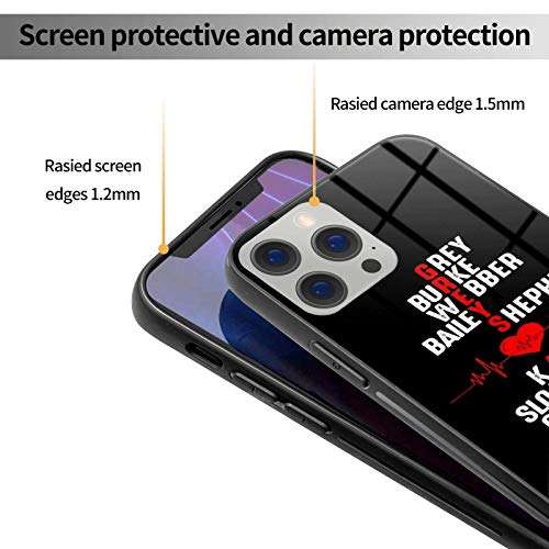 Greys Anatomy Bakugo Katsuki Compatible with iPhone 12 Pro Max Case (2021) Full Body Protection Shockproof Drop Protection Case TPU Frame + Glass, iPhone12Pro Max - 6.7in 5