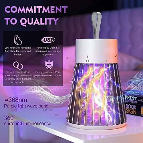 Zofey Eco Friendly Mosquito Killer Trap Lamp, Mosquito Killer lamp for Home, USB Powered Electronic Fly Inhaler Mosquito Killer Lamp, Mosquito 3