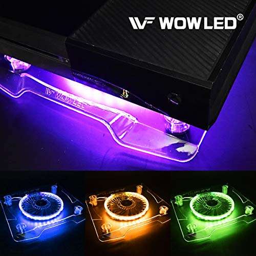 WFPOWER Upgrade USB RGB LED Cooler Cooling Fan Stand, Wireless Remote Controller RF, Multi-color LED Light Accessories for PS4 PS4 Pro, PS4 Slim, XBOX One X, Notebook, Laptop, Gaming Consoles 3