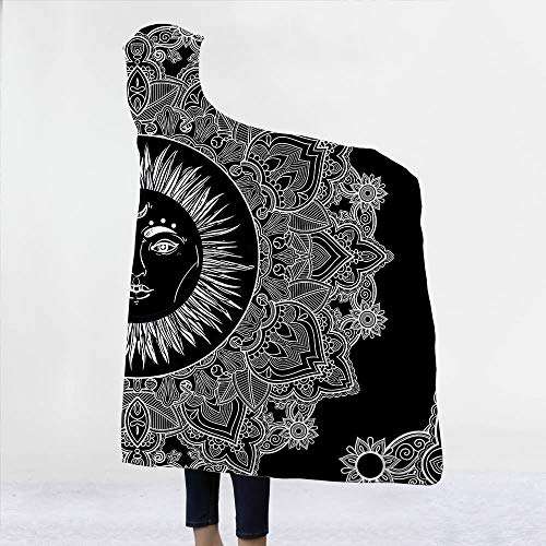 Cozy Religious Winter Warm Bath Cloak Flannel Wearable Children Adult Soft Throw Printed Hooded Blanket Warm ( Color : 20 , Size : 130150 ) 2