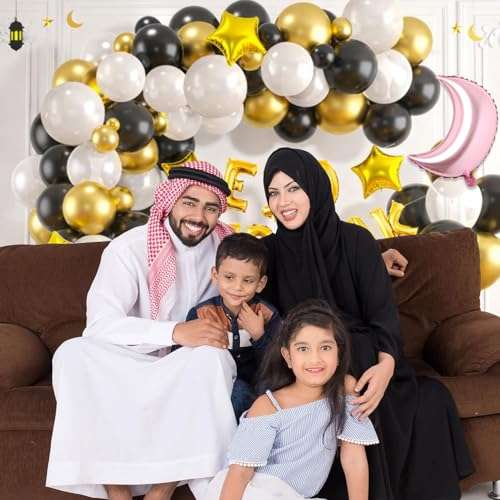 Rozi Decoration Eid Mubarak Foil Balloons Decoration Combo Set of 68 Pcs Iftar Party Decorations | Ramadan Kareem Decoration Items | Eid Mubarak Decoration Set 5