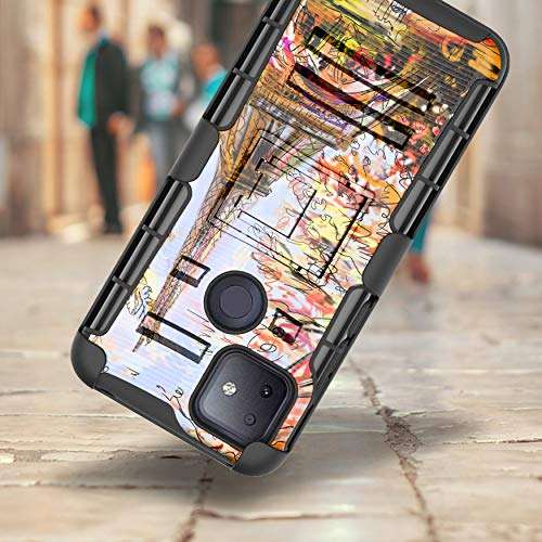 DALUX Hybrid Kickstand Holster Phone Case Compatible with T-Mobile REVVL 4 Plus/REVVL 4+ (2020) - Autumn Paris 3