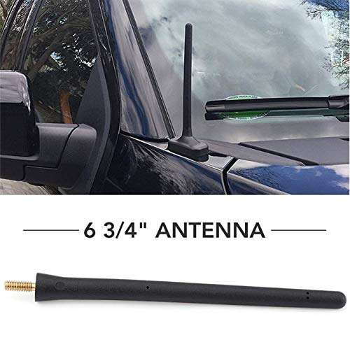 Antenna Mast 6 3/4- Fit GM Vehicle - AM/FM Radio Short Roof Aerial Antenna Mast + Screw 2