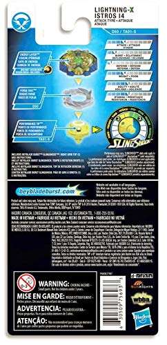 BEYBLADE Burst Turbo Slingshock Single Top Lightning-X Istros I4 4