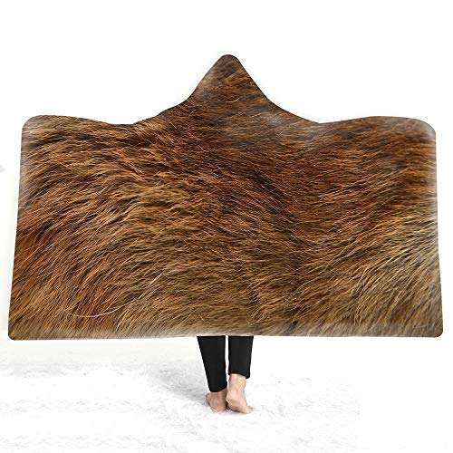 Cozy Child Wearing Double Stuffed Animal Striae Nap Blanket Hooded Cloak Blanket Warm ( Color : 18 , Size : 150200cm ) 4