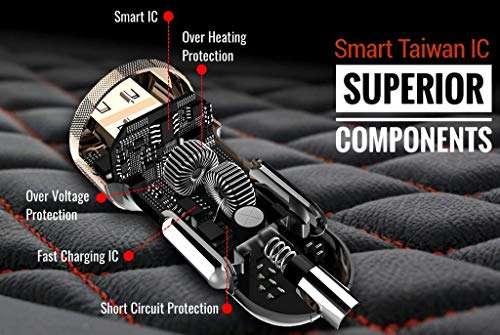 GoSale 3.1 Amp Dual USB Port Car Charger for Tata Tigor Facelift Car Charger | High Speed Rapid Fast Turbo Metal Android & Tablets Car Mobile Charger with Micro USB Charging Cable (DC, Multi) 6