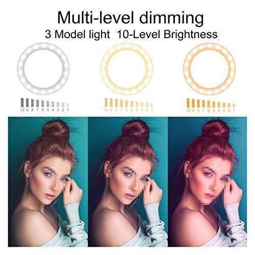YYCH Led Light Strip USB LED Selfie Ring Light Photography Flash with Tripod Stand Selfie Light for Makeup YouTube VK Video Dimmable Lighting (Color : 162B) 3