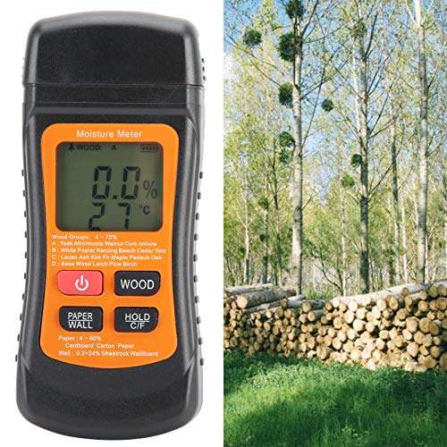 Wood Moisture Tester, 2 in 1 Wood Moisture Meter, Timber Damp Detector Portable for Woodworker Wood Building Material 6