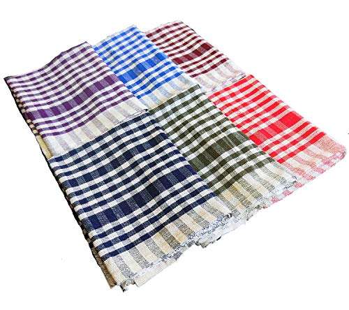 Seyyaal Cotton Kitchen Cleaning Towel, Hand Towel, Long Table Napkins, Size- 25X18 Inches, (Set of10) 3