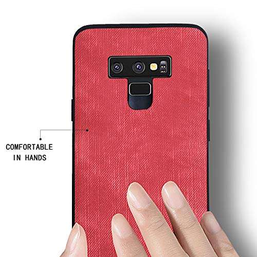 for Samsung Galaxy Note 9 Case Phone Cover 360 Phone Protector Mobile Phone Shell Shockproof Bumper PU Leather Rugged Holster Hybrid Anti-Scratch Shock-Resistant Soft(red) 3