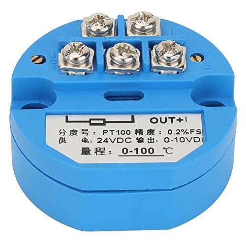 wendeekun -50~400 Degree Temperature Transmitter, PT100 Temperature Transmitter DC24V Output 0-10V Sensor Detector Module 3
