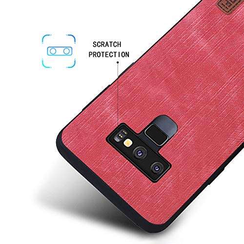 for Samsung Galaxy Note 9 Case Phone Cover 360 Phone Protector Mobile Phone Shell Shockproof Bumper PU Leather Rugged Holster Hybrid Anti-Scratch Shock-Resistant Soft(red) 4