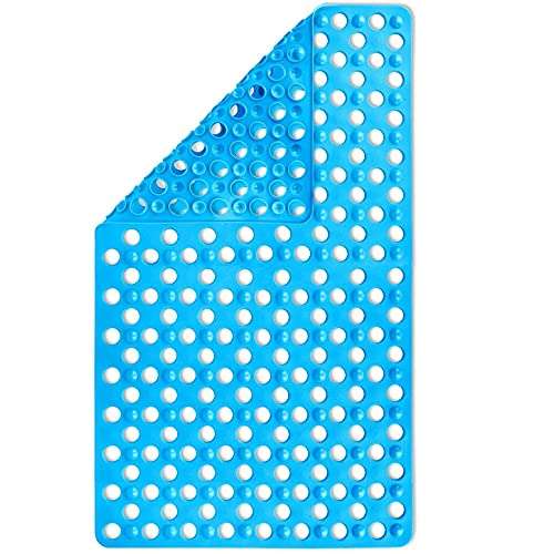 Urdhvamurti Anti-Slip Non- Slip Vinyl Floor Mat with Suction Cups and Drainage Holes for Kitchen, Toilet and Bathroom (Blue, 40 X 70 cm) 2