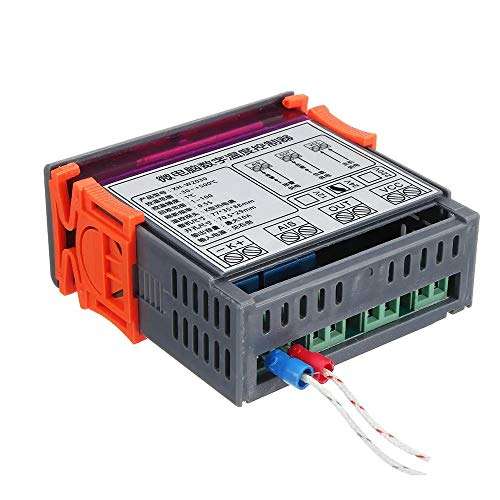 Bin Zhang DC12V/DC24V/AC220 Digital Thermostat Temperature Controller High Temperature Alarm K Input -30~999 (Size : AC220V) 5