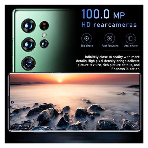 GUOFENG 7.3 inch Unlocked Smartphone Dual Cards RAM 8GB ROM 512GB Unlocked Cell Phones with 7300mAh Battery Support WiFi Face Recognition (Color : Green) 5