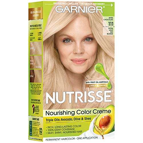 Garnier Nutrisse Nourishing Hair Color Creme, 111 Extra-Light Ash Blonde (White Chocolate) (Packaging May Vary) 6