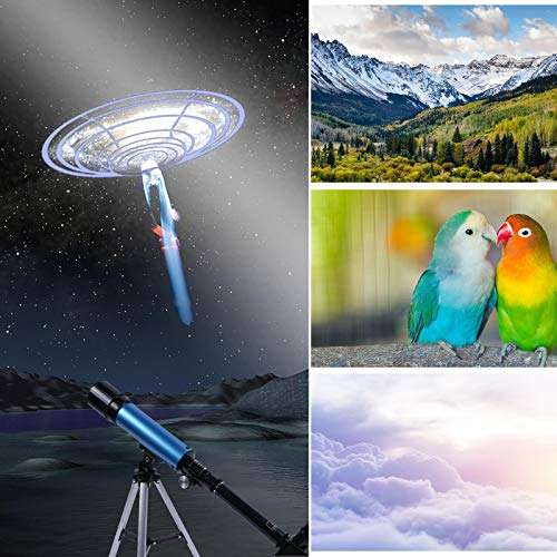 Monoculars Telescopes for Beginners & Child, Fully Multi-Coated Optics, Telescope Kids Catadioptric Reflectors Binoculars Astronomical Refractors Portable Travel Refractor with Tripod as Gift (Blue) 6