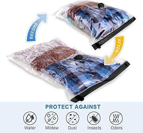 LIGHT VIEW Space Saver Saving Storage Vacuum Seal Compressed Organizer Bag L 80x120cm 6