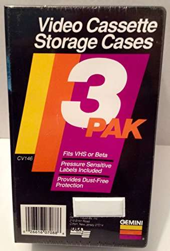 Gemini Video Cassette Storage Cases 3-Pack CV146 2