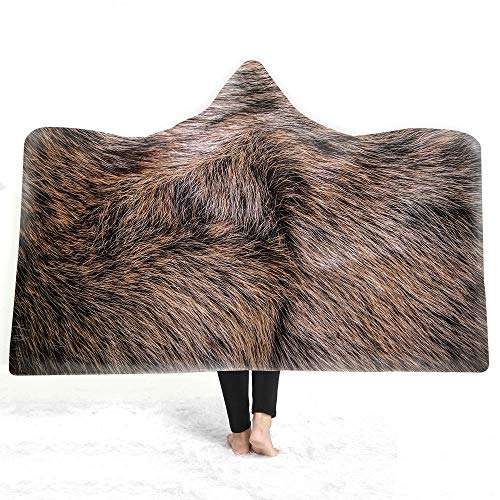 Cozy Child Wearing Double Stuffed Animal Striae Nap Blanket Hooded Cloak Blanket Warm ( Color : 18 , Size : 150200cm ) 5