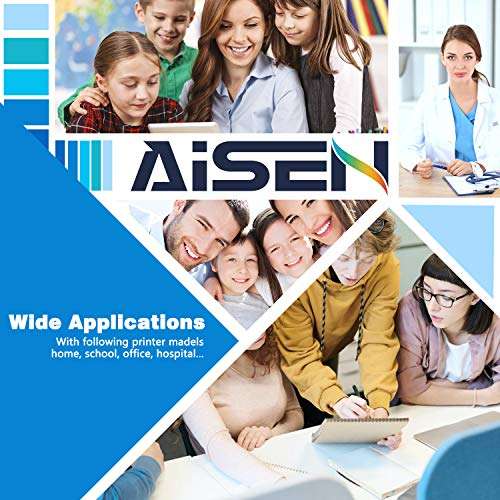 AISEN Remanufactured Ink Cartridge 62 Replacement for HP 62XL 62 XL Used in OfficeJet 5740 8040 Envy 5540 5640 5660 7644 7645 OfficeJet 200 250 Series Printer (1 Black 1 Tri-Color) 3