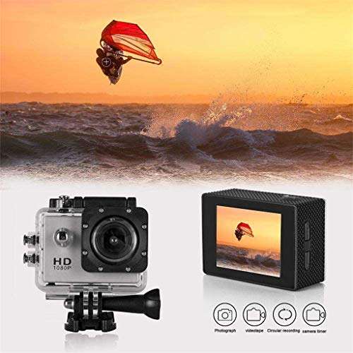Underwater Action Camera 4K WiFi Video Recorder with Rechargeable Battery/High-Definition Wide-Angle Lens Red 6
