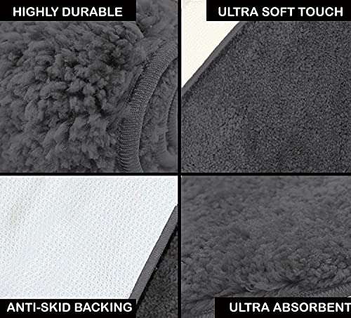 HomeJoy Anti-Skid Fast Water Absorbent/Soaking Washable Mat for Bathroom/Entrance/Kitchen/Bedside/Door (Size: 45X75CM) 5