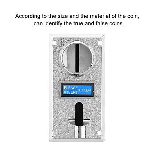 Pusokei Coin Acceptor for Arcade Game, Roll Down Coin Mech Acceptor, Multi-Function Multi-Coin Smart Coin Slot for Game Slot Machine 4