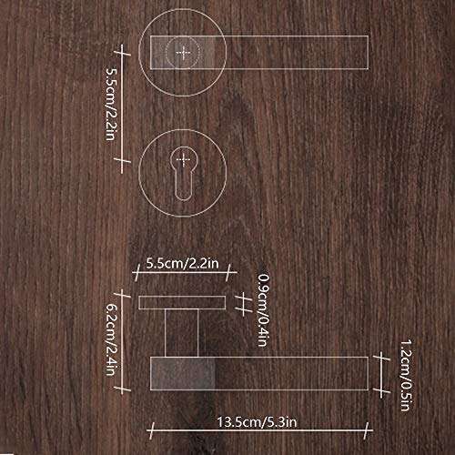 Toy Heavy Duty Door Lock Door Handle Interior Door Handle Lockset for Office Bedroom Bathroom Indoor Door Lever Set with Lock and Key 6